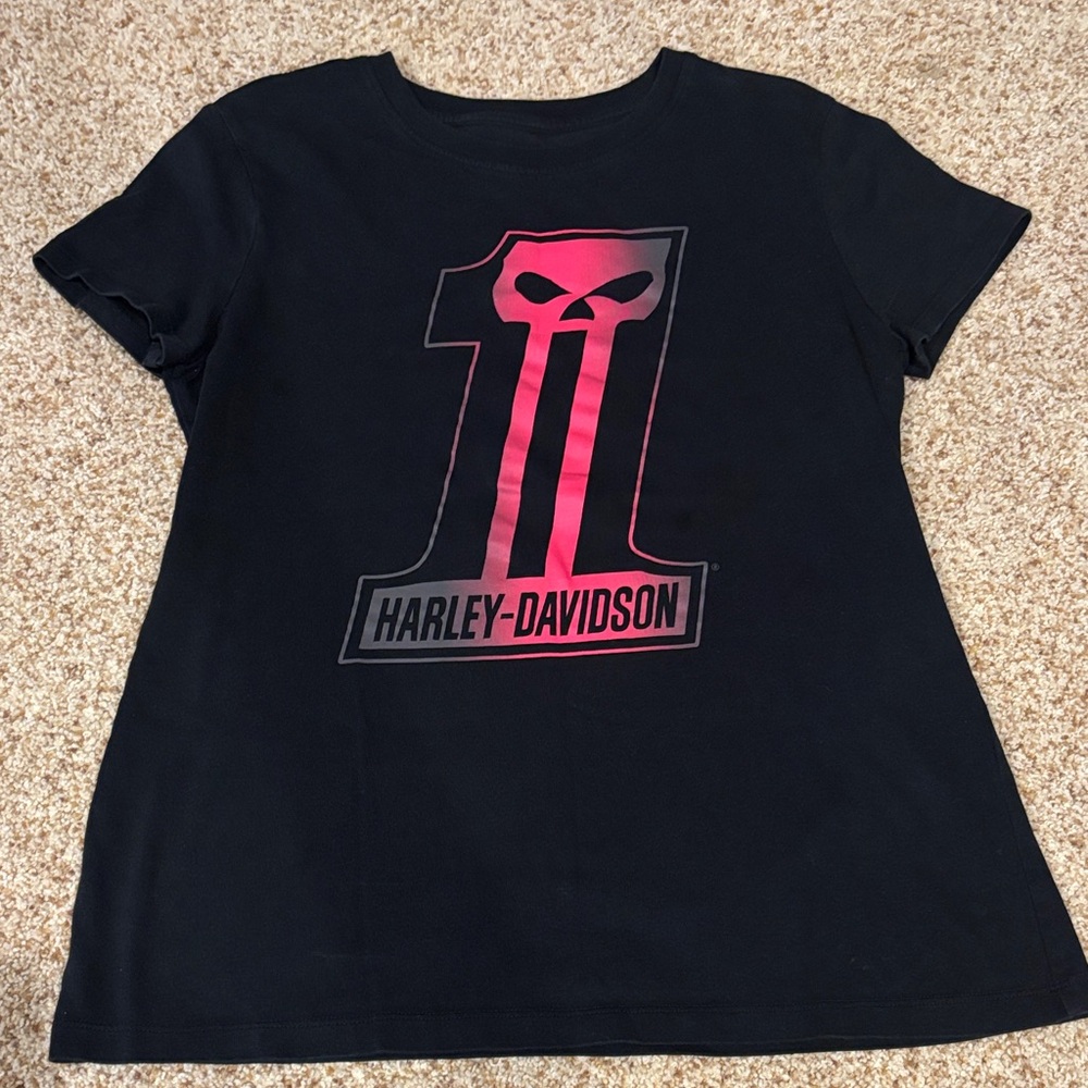 Black Harley Davidson tshirt EUC medium
